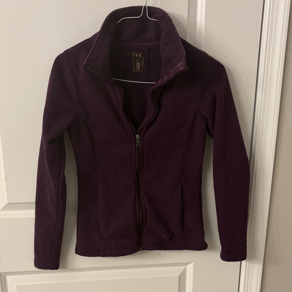 Under Armour Women's Dark Purple Full-Zip Fleece Jacket